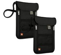 Lewis N. Clark Portefeuille Tour de Cou Anti-RFID, Noir/Noir, Taille Unique, Poche de Voyage + Porte-Passeport pour Homme et Femme