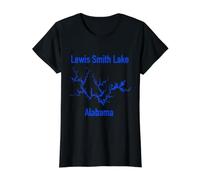 Lewis Smith Lake Alabama Carte des États-Unis T-Shirt Graphique avec Valeur