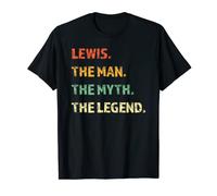 Lewis The Man The Myth The Legend Cadeau d'anniversaire amusant T-Shirt
