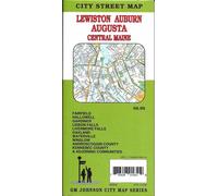 Lewiston, Auburn, Augusta, centre du Maine : plan des rues de la ville | GM Johnson