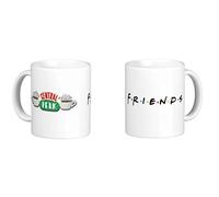 Lewistons-Of-London - Tasse en céramique blanche avec inscription « Friends» et « Central Perk » - 325 ml
