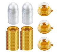 LEWITORS Lot de 100 mini boîtes à cupcakes rondes en plastique transparent pour cupcakes, gâteaux de lune, desserts, , muffins, dômes