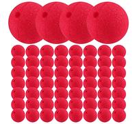 LEWITORS Lot de 60 nez de clown rouge en mousse pour Halloween, Noël, , costume de fête