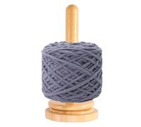 LEWITORS Roulement à billes en bois comme support de laine, porte-fil en bois, support rotatif, rangement vertical de fil, porte-mouchoirs, porte-pelotes de laine, enrouleur de fil pour crochet,