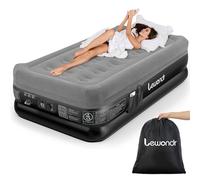 Lewondr Matelas Gonflable 1 Place avec Pompe Intégrée, 191x99x46CM Matelas Gonflable Rapide en 2 Minutes Lit Gonflable pour Camping Maison Invités Voyages(250kg Max), Gris