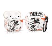 LEWOTE Compatible avec Apple Airpods 4 Coque de protection amusante avec porte-clés [série One Piece] (Ace)