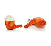LEWOTE Coque en Silicone Compatible avec Apple Airpods 1 et 2 [Série Simulation Food] (Patte de Poulet)
