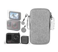 LEWOTE Kit d'accessoires Insta360 Ace Pro étui en silicone capuchon d'objectif lot de 2 films protecteurs d'écran étui de transport avec mousqueton