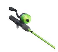 Lew's Crappie Thunder Ensemble Moulinet Spincast et Canne à pêche, 1,2 m, 15,2 cm, 2 pièces en Graphite, récupération Droite ou Gauche, Vert Crappie Thunder