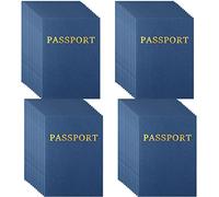 Lewtemi Carnet de passeport vierge en vrac pour enfants - Faux passeport - Jeu de voyage pour collection de timbres - Pour salle de classe, don de charité chrétienne, 10,2 x 14,5 cm, 12 pages (bleu,