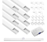 Lewtemi Kits de rails d'éclairage permanents de 61 m compatibles avec Govee Pro H706 Kits de rail d'éclairage permanent, 122 pistes, connecteurs de couvercle de montage, raccords d'extrémité d'angle