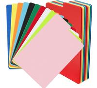 Lewtemi Lot de 100 intercalaires multicolores givrés avec onglets pour boîtes de rangement, 10 couleurs assorties, 18 x 29 cm