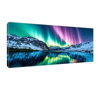 leww 5D DIY Diamond Art Painting Kit Complet, Aurores boréales Diamant Peinture Kits, Diamant Strass Cristal Point de Croix Broderie Peinture Painting pour Murale Décor Enfants Adultes 60x120cm U-18