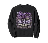 Lewy Body Alerte à la démence Mon héros est Maintenant Mon Ange Sweatshirt