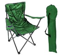 LEX Chaise Pliante Verte - pour Le Camping et la pêche - avec Support à Boisson