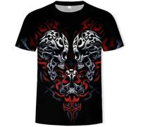 LEXAHO T-Shirt Homme tête de Mort 3D tête de Mort T-Shirt Premium Homme Mode décontracté col Rond Manches Courtes S-6XL (Totenkopf7,2XL)