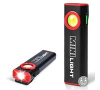 Lexall Lampe de poche de travail, 1200 lumens, lampe de poche magnétique rechargeable à LED portable avec clip pour réparation de voiture/garage/urgence/camping