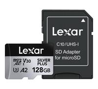 Carte mémoire Micro SDXC Lexar Plus 128 Go Noir et argent noir / argent