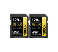 Lexar 128GB SDXC Pro 1800x U3 UHS-II R280/W210 (V60) 2 Pack