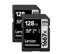 Lexar 128Go (2-Pack) Cartes M?moire SDXC Pro 1667x UHS-II C10 U3 V60 - Vid?o Full-HD & 4K, jusqu'?