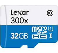 LEXAR - 300x Micro SDHC™ UHS-1 Carte Micro SD Haute-Performance 32GB Class 10 - Blanc/Bleu