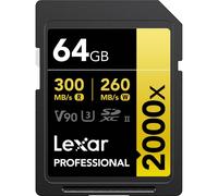 Lexar 64 Go 2000X SDXC CARTE UHS-II Série Or V90