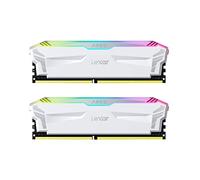 Lexar ARES RGB RAM DDR4 16Go Kit (2x8Go) 4000 MHz, DRAM 288-Pin U-DIMM PC Mémoire RAM, XMP 2.0 Memoire Haute Performance, CL18-22-22-42, PC4-32000, Blanc (LD4EU008G-R4000GDWA)