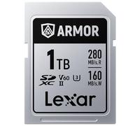 Lexar Armor Silver Pro Carte mémoire SDXC UHS-II, C10, U3, V60, 6K UHD, jusqu'à 280 Mo/s de Lecture, Acier Inoxydable, pour Photographe Professionnel, vidéaste, passionné (LSDAMSP001T-RNNNU)
