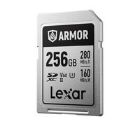 Lexar Armor Silver Pro Carte SD 256 Go UHS-II Acier Inoxydable | C10, U3, V60, Vidéo UHD 6K, Jusqu'à 280 Mo/s en Lecture, 160 Mo/s en Écriture, Carte SDXC pour Reflex Numérique