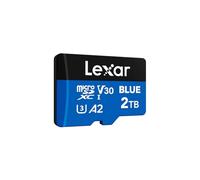Lexar Blue Carte Micro SD 2To, jusqu'à Carte microSDXC UHS-I 160 Mo/s en Lecture, Classe 10, U3, V30, A2, vidéo Full HD et 4K, Carte mémoire Haute Vitesse pour Smartphones/tablettes/caméras d'action