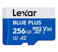 Lexar Carte microSDXC Blue Plus UHS-I 170 Mo/s A2 U3 V30 avec adaptateur SD 256 Go
