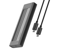 Lexar Boîtier SSD M.2 NVMe SATA, Adaptateur USB3.2 Gen2 10Gbps PCI-E NVMe SATA M Key B+M Key pour M.2 SSD Taille 2230/2242/2260/2280, Câbles USB C vers USB C Inclus