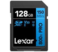 Lexar Carte mémoire Haute Performance 800x Pro SDXC UHS-I, 128 Go, C10, U3, V30, vidéo 4K UHD, jusqu'à 150 Mo/s de Lecture, pour appareils Photo Reflex numériques de Milieu de Gamme et caméscopes HD