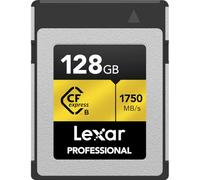 Lexar Carte mémoire Professionnelle CFexpress Type B 128 Go Gold Series, jusqu'à 1750 Mo/s en Lecture, Enregistrement vidéo Brut 8K, Prend en Charge PCIe 3.0 et NVMe (LCXEXPR128G-RNENG)