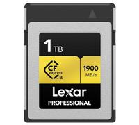 Lexar Carte mémoire Professionnelle CFexpress Type B Gold Series, jusqu'à 1900 Mo/s en Lecture, Enregistrement vidéo Brut 8K, Prend en Charge PCIe 3.0 et NVMe (LCXEXPR001T-RNENG)