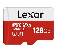 Lexar Carte Micro SD 128 Go, Carte Mémoire microSDXC + Adaptateur SD, microSD Vitesse de Lecture Allant jusqu'à 100 Mo/s, A1, U3, C10, V30, Full HD et 4K UHD, Carte TF