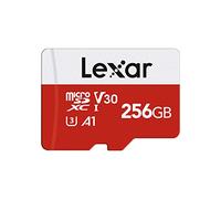 Lexar Carte Micro SD 256 Go, Carte Mémoire Micro SD+ Adaptateur, Microsdxc Carte TF jusqu'à 100 Mo/s, A1, U3, C10, V30, Full HD et 4K UHD pour Caméra, Telephone, Switch