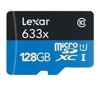 LEXAR Carte Micro-SDXC 128 Go 633x avec adaptateur / lecteur de carte