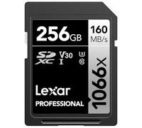 Lexar Carte Professionnelle 1066x 256 Go SDXC UHS-I Silver Series, jusqu'à 160 Mo/s de Lecture, pour appareils Photo Reflex numériques et sans Miroir (LSD1066256G-BNNNU)