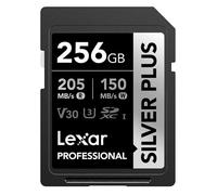 Lexar Carte SDXC Professional Silver Plus 256 Go UHS-I U3 A2 1066x R205/W150 4K
