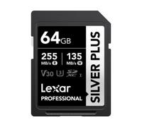 Lexar Carte SDXC Professional Silver Plus UHS-I 64 Go V30 R205/W100