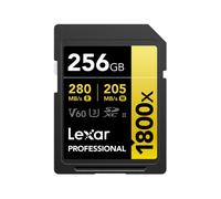 Lexar carte sdxc 256 go 1800x pro 270 mos classe 10 uhs-ii u3