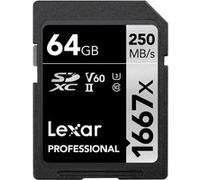 Lexar - SDXC 64 Go Professional UHS-II 1667x (250Mb/s)
