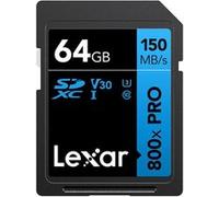Lexar carte sdxc 800x pro blue series 64gb uhs-1 v30 - read 150mb/s G