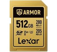 LEXAR Carte SDXC Pro Gold Series ARMOR UHS-II 512GB V60 IP68 Stainless Steel R280/W210MB/s