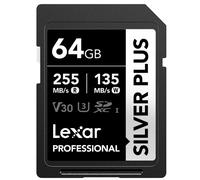 Lexar Carte SDXC Professional Silver Plus UHS-I 64 Go V30 R205/W100