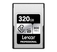 Lexar CFexpress LCAEXSL320G-RNENG Carte mémoire professionnelle 320 Go Série A Compatible avec appareils photo Sony avec fente pour carte de type A, jusqu'à 800/700 Mo/s en lecture/écriture, vidéo 8K,