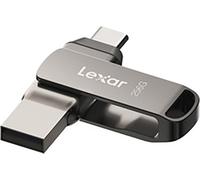 Lexar, clé USB 2.0 256 Go double USB-A/USB-C D400 ultra rapide, gris
