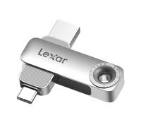 Lexar D50E 256 Go Clé USB Double SSD, Performances Élevées Jusqu'à 400 Mo/s en Lecture et 360 Mo/s en Écriture, Ports USB-C et USB-A, Boîtier Métallique Pivotant, Compatible iPhone 17, Android et PC
