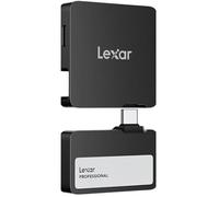 Lexar Professional Go Portable SSD with HUB 2To, Ultra-Compact, supporte Apple ProRes, jusqu'à 1050MB/s en Lecture et 1000MB/s en écriture, USB 3.2 Gen 2, IP65, pour iPhone 15/16 Pro, Noir